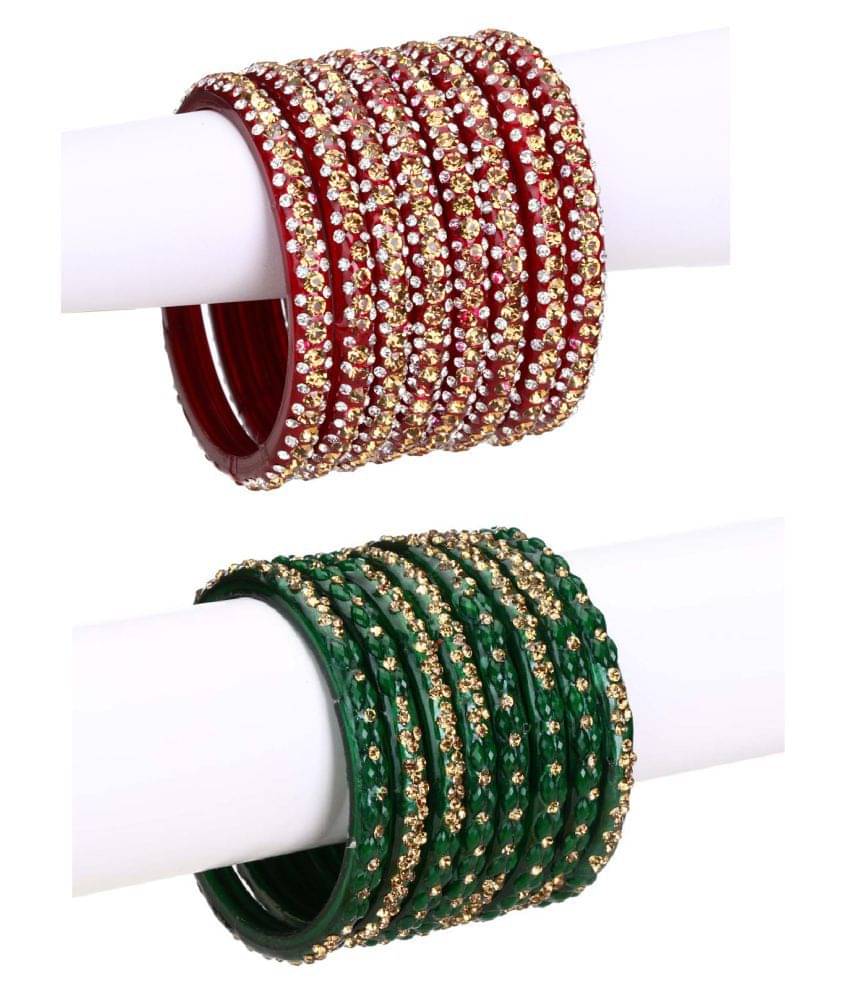 Afast Combo Party & Festivle Designer Ornamented With Colorful Beads And Figures Fancy Matching Glass Bangle Cum Kada Set Of Eight Each With Safety Box Afast Combo Party & Festivle Designer Ornamented With Colorful Beads And Figures Fancy Matching Glass Bangle Cum Kada Set Of Eight Each With Safety Box