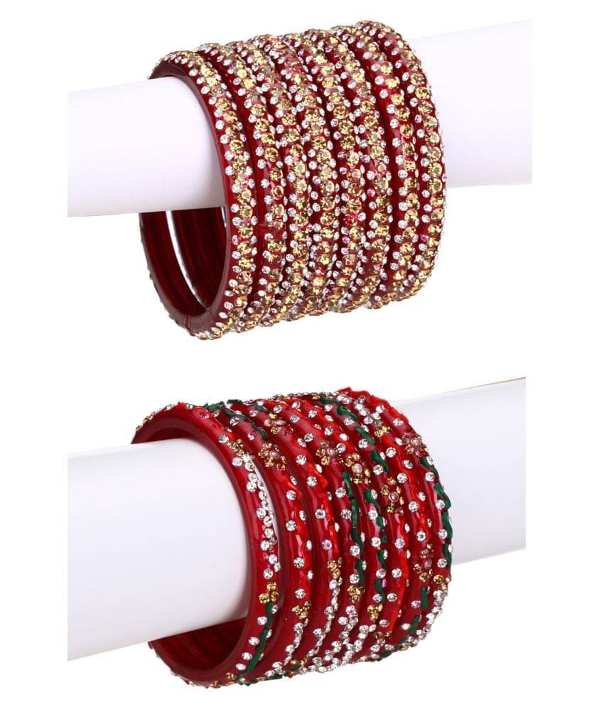 Afast Combo Party & Festivle Designer Ornamented With Colorful Beads And Figures Fancy Matching Glass Bangle Cum Kada Set Of Eight Each With Safety Box Afast Combo Party & Festivle Designer Ornamented With Colorful Beads And Figures Fancy Matching Glass Bangle Cum Kada Set Of Eight Each With Safety Box