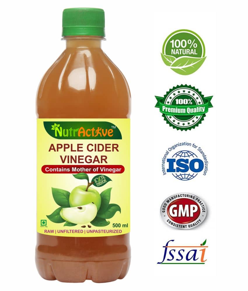 NutrActive Apple Cider Vinegar w/ Mother Nutrition Drink Liquid 500 ml Green Apple