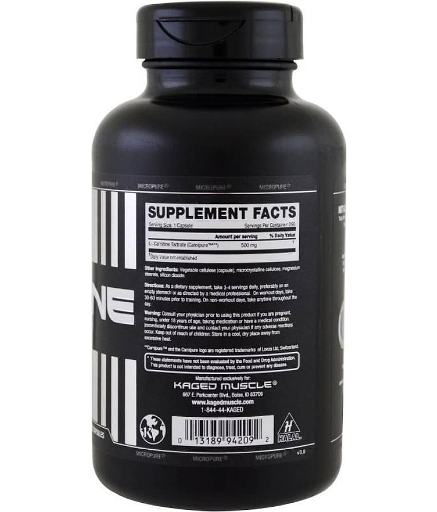 KAGED MUSCLE L-CARNITINE 120 no.s Fat Burner Capsule KAGED MUSCLE L-CARNITINE 120 no.s Fat Burner Capsule