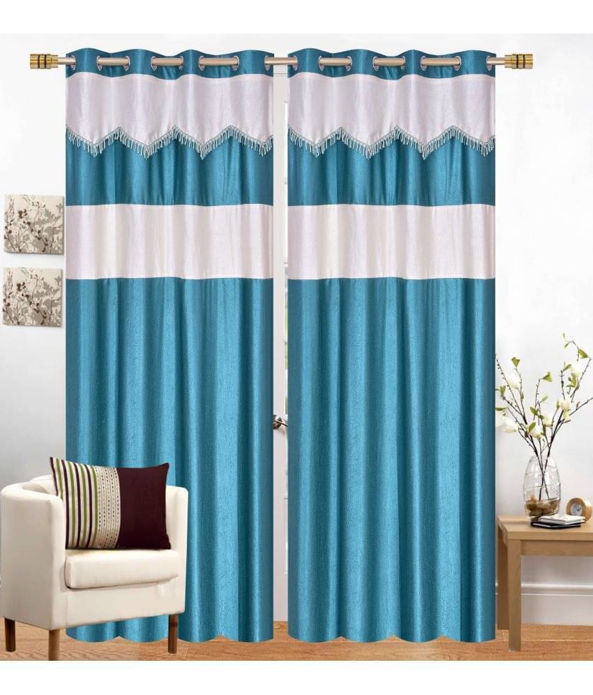 Stella Creations Set of 2 Long Door Eyelet Curtains Abstract Aqua Stella Creations Set of 2 Long Door Eyelet Curtains Abstract Aqua