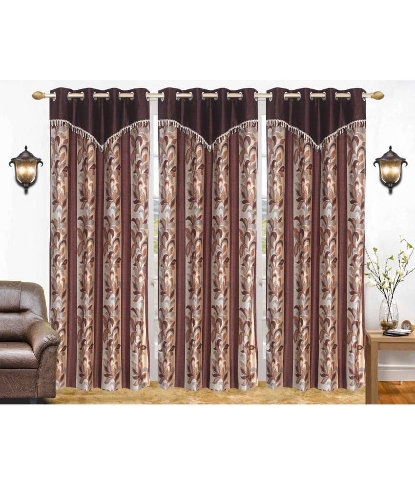 Stella Creations Set of 3 Door Eyelet Curtains Abstract Brown Stella Creations Set of 3 Door Eyelet Curtains Abstract Brown