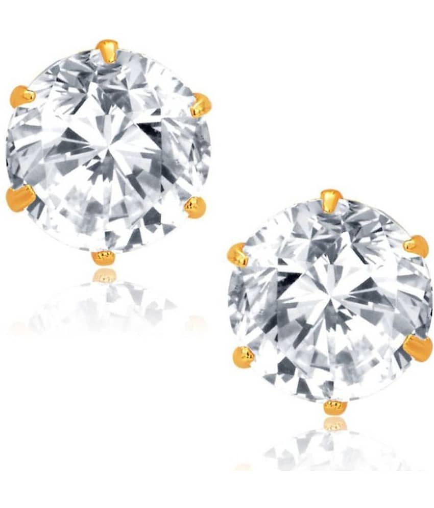 Fashion Frill Single Stone Round Shape Earring - Earrings | Buy online on ZillyBuy
