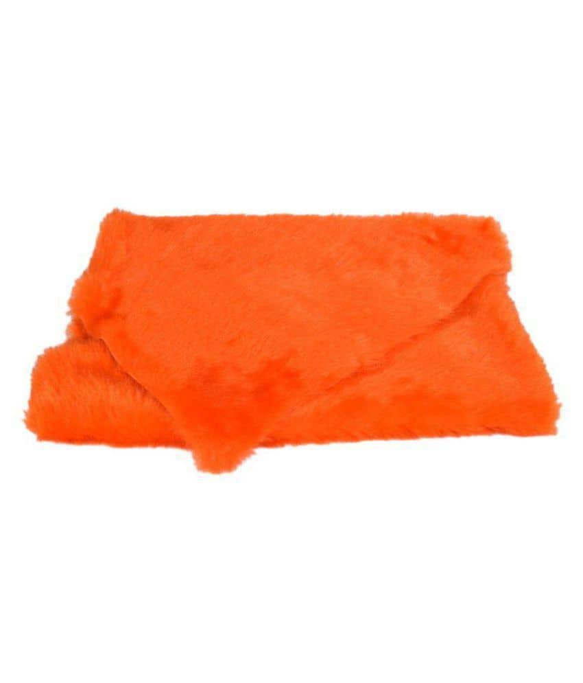 Soft Hair Fur Cloth : 38" X 34" Inches Approx (Hair Length - 2cm) Color -Orange: for Used in Dresses, Art & Craft, Photo, Selfie Props, Soft Toys Making & Other Craft Work. - Stationery | Buy online on ZillyBuy