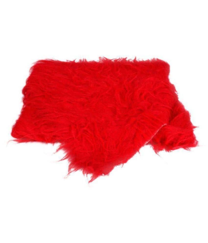 Soft Hair Fur Cloth : 38" X 34" Inches Approx (Hair Length - 2cm) Color - Red : for Used in Dresses, Art & Craft, Photo, Selfie Props, Soft Toys Making & Other Craft Work. - Stationery | Buy online on ZillyBuy
