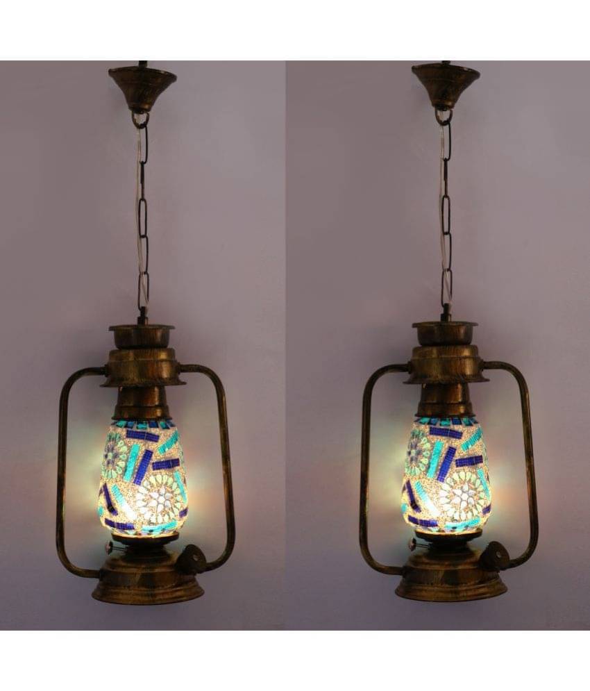 Afast Antique Lantern Lamp With Colorful Glass Perfect Match Of Trading And Traditional -A21 Hanging Lanterns 61 - Pack of 2 Afast Antique Lantern Lamp With Colorful Glass Perfect Match Of Trading And Traditional -A21 Hanging Lanterns 61 - Pack of 2