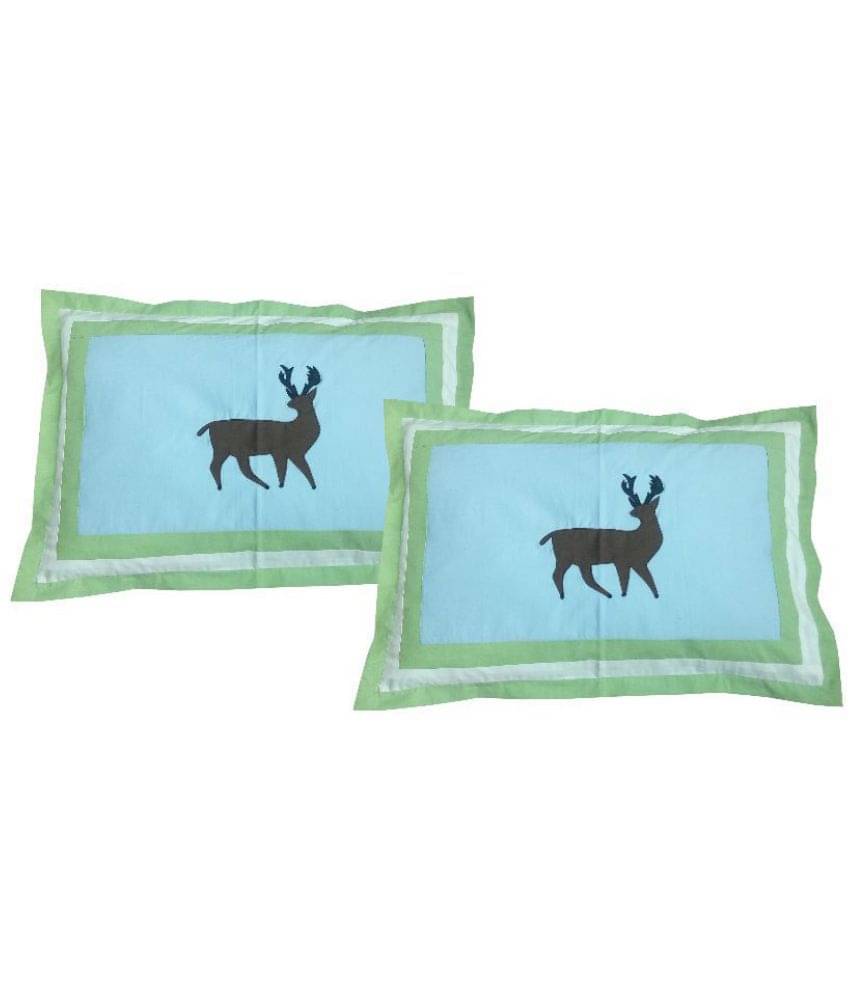 HUGS N RUGS - Pack of 2 Cotton Embroidered Regular Pillow Cover ( 60.96 cm(24) x 40.64 cm(16) ) - Multi HUGS N RUGS - Pack of 2 Cotton Embroidered Regular Pillow Cover ( 60.96 cm(24) x 40.64 cm(16) ) - Multi