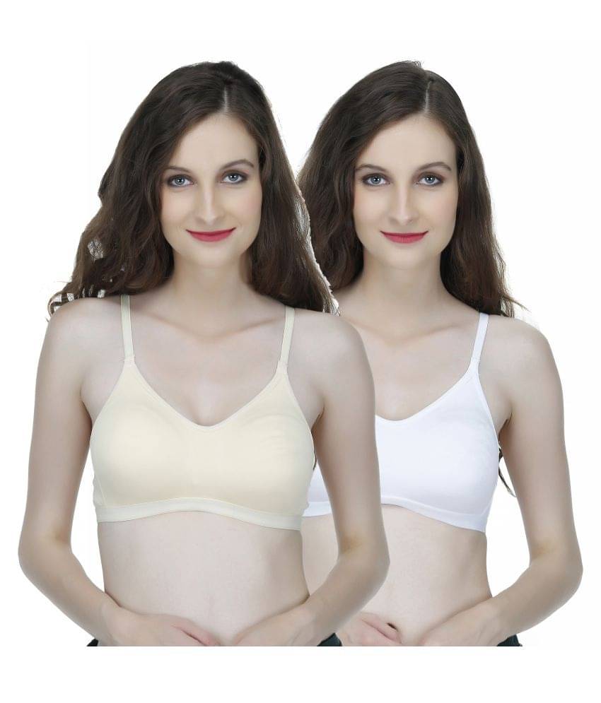     			Elina Pack of 2 Cotton Non Padded Women's Teenage Bra ( Multi Color )