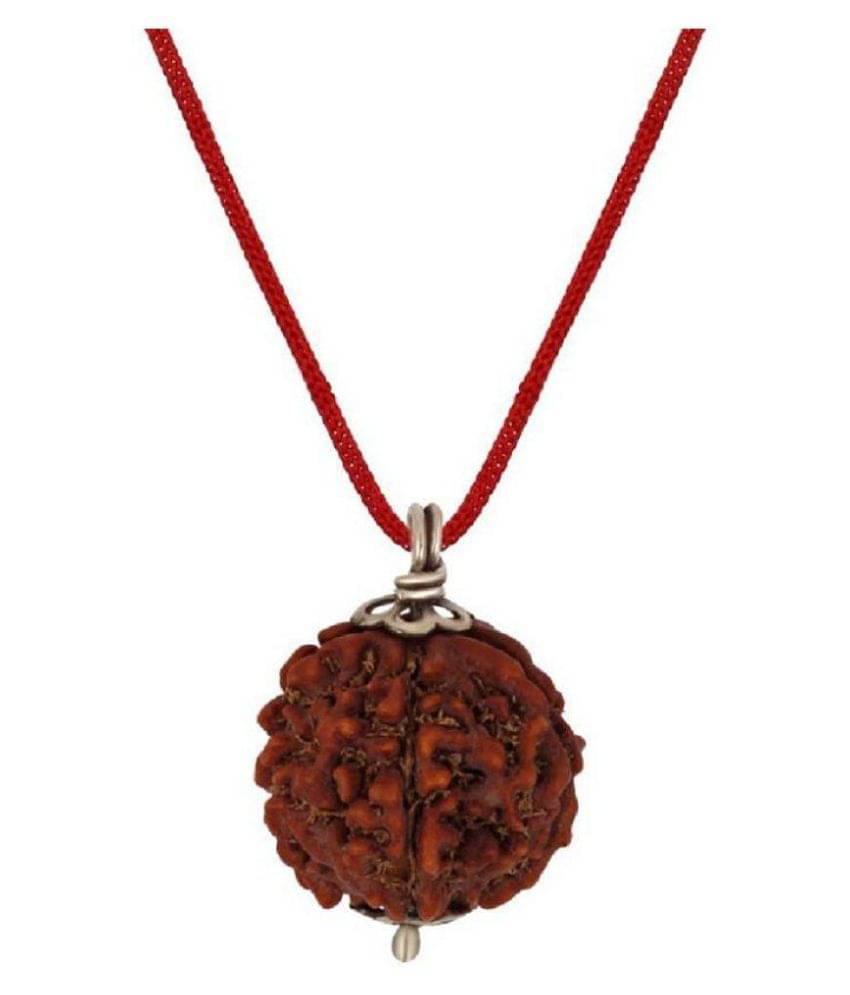     			Shivoham 5 Face Rudraksha with Lab Certificate Silver 5 Face Rudraksha