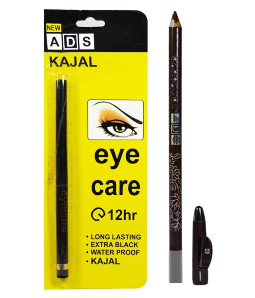     			ADS Eye-lipliner & Kajal Pencil Black 35 gm Pack of 2