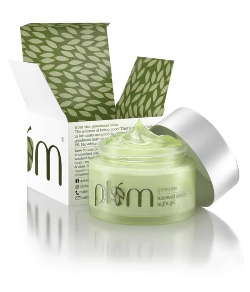 Plum Green Tea Night Gel Cream | Anti-aging Oil-free Moisturizer with Glycolic Acid (50 ml)
