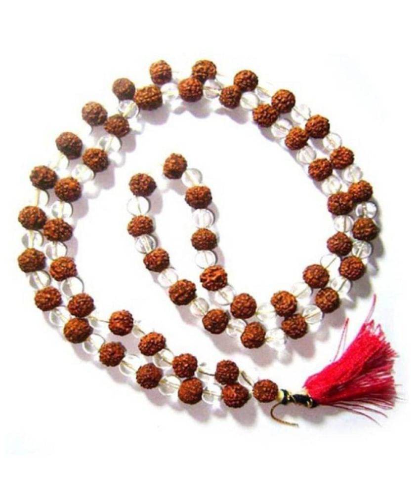    			Shivoham 5 Mukhi Rudraksha Sphatik Mala 5 Face Rudraksha