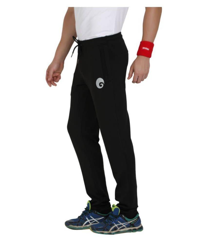 Omtex - Black Cotton Men's Trackpants ( Pack of 1 ) - Track Pants | Buy online on ZillyBuy