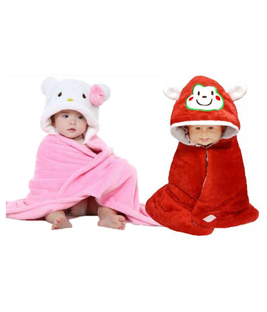     			Brandonn - Multicolor Flannel Baby Comforter (Pack Of 2)