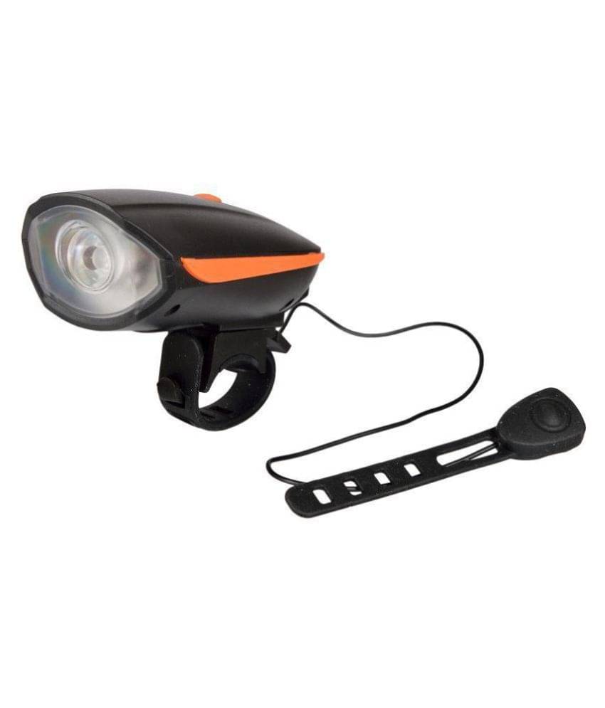     			DarkHorse Bicycle CE Standard USB Rechargeable 3 Mode LED Front light and Horn 2 in 1 Light/Horn, Orange