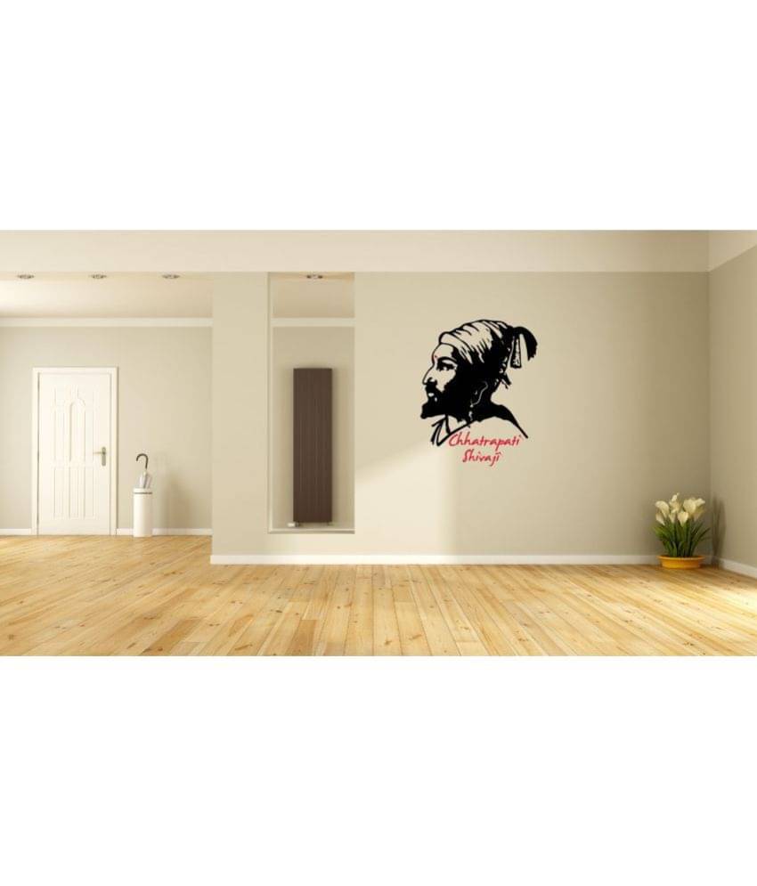 PEACOCKRIDE Chatrapati Shivaji PVC Vinyl Black Wall Sticker - Pack of 1     			PEACOCKRIDE Chatrapati Shivaji PVC Vinyl Black Wall Sticker - Pack of 1