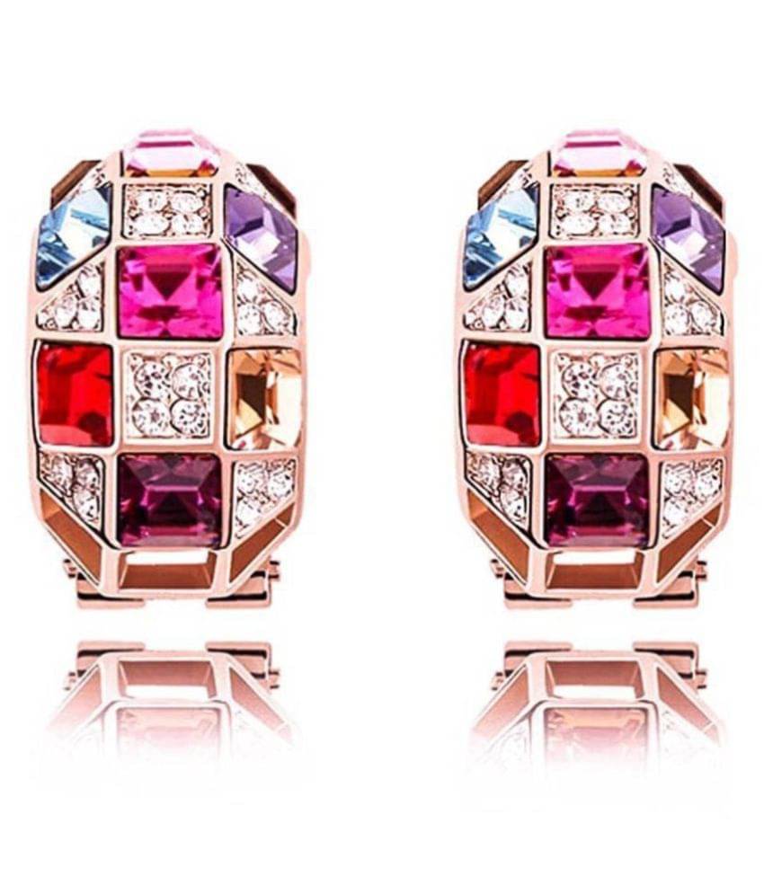     			YouBella Multi-Colour Gold Plated Stud Earrings for Girls