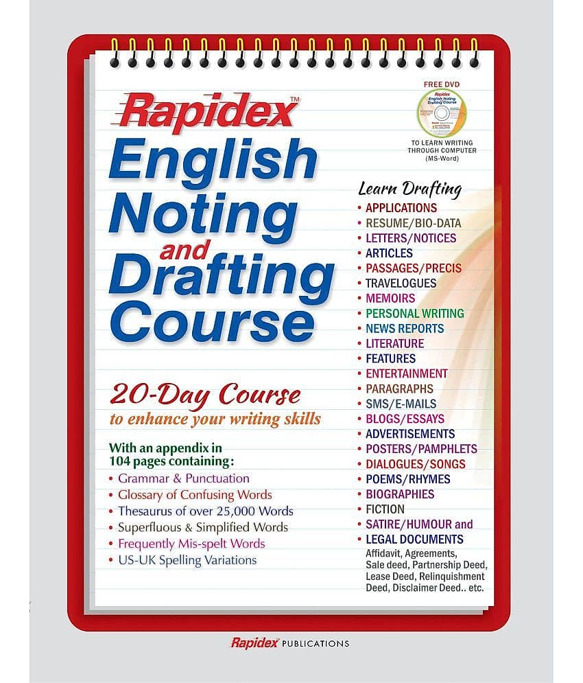 Rapidex English Noting & Drafting Course - Stationery | Buy online on ZillyBuy