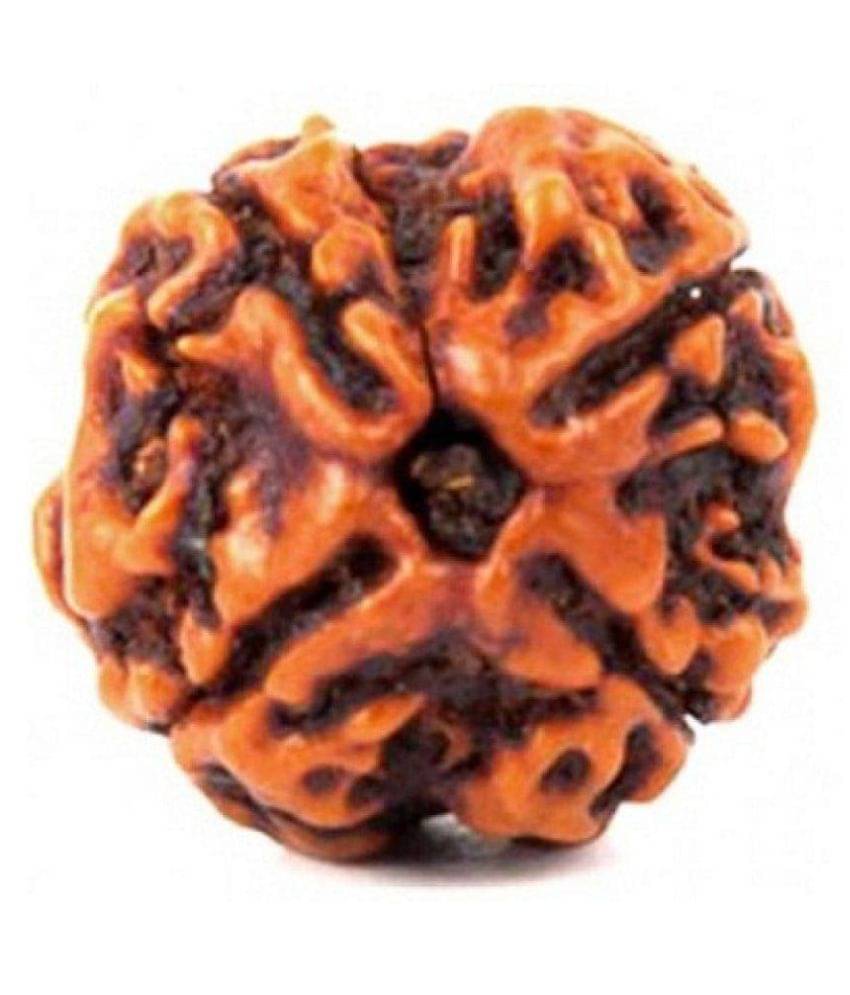     			Shivoham Four Face Rudraksha Wood With Red Silk Dori 4 Face Rudraksha