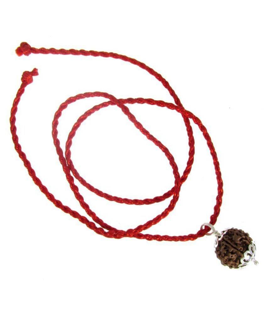     			Shivoham 4 Mukhi Rudraksha Silver Cap Pendant 4 Face Rudraksha