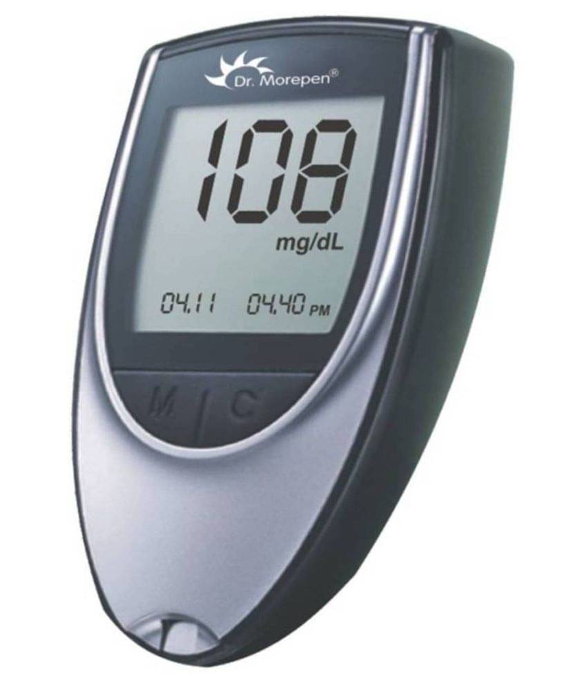 Dr. Morepen BG-03 Blood Glucose Glucometer - Black & Grey Dr. Morepen BG-03 Blood Glucose Glucometer - Black & Grey