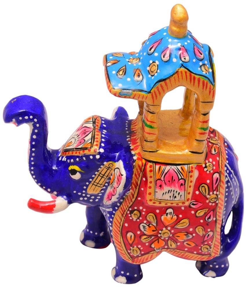     			Royal Arts And Crafts Multicolour Aluminium Decorative Elephant - Pack of 1