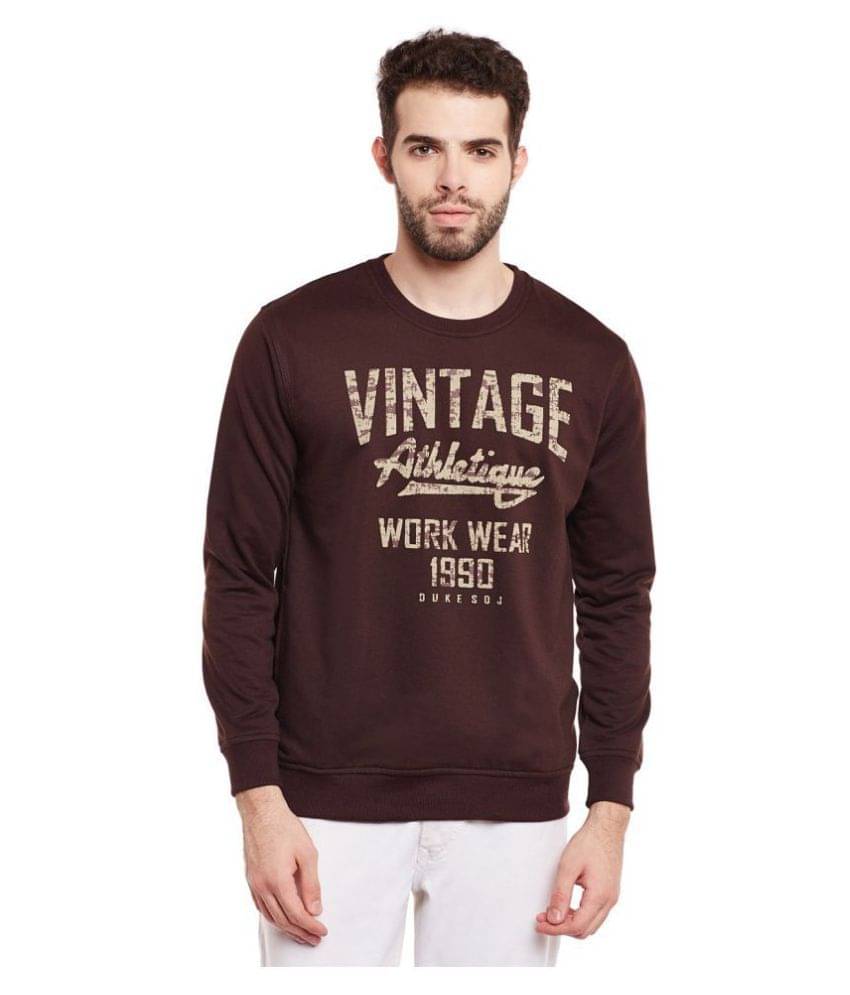 DUKE Brown Round Sweatshirt DUKE Brown Round Sweatshirt