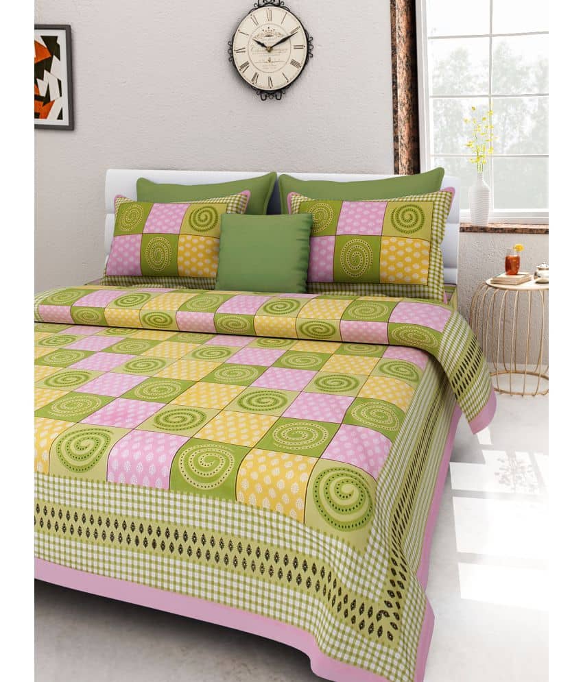 Bombay Spreads Cotton King Bedsheet ( Multicolor )