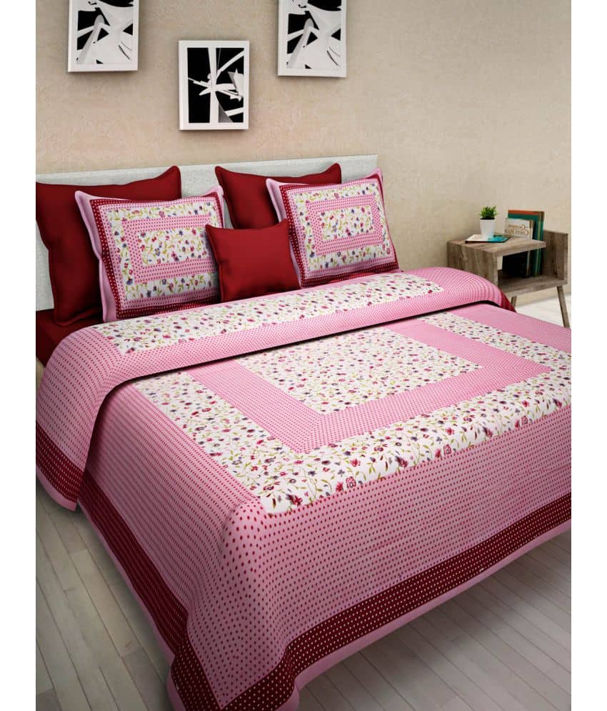 Bombay Spreads Cotton King Bedsheet ( Multicolor )