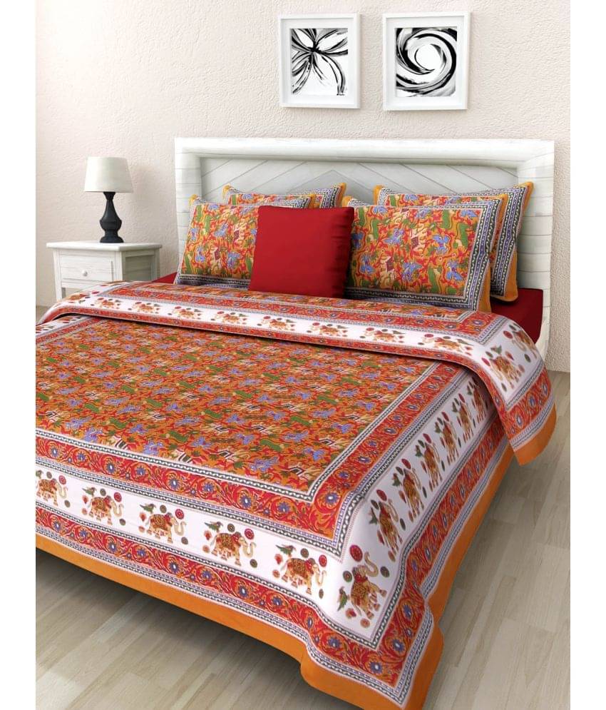 UniqChoice Cotton Double Bedsheet with 2 Pillow Covers     			UniqChoice Cotton Double Bedsheet with 2 Pillow Covers