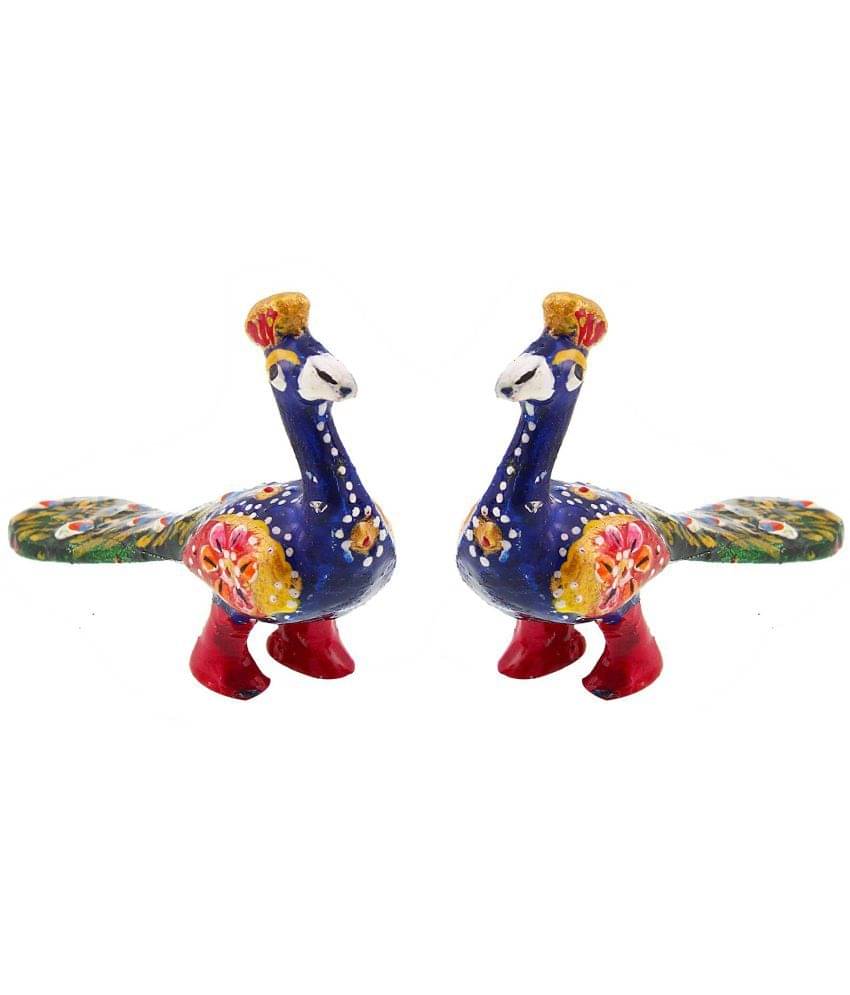     			Indian Sparrow Multicolour Brass Handicraft Showpiece - Pack of 2