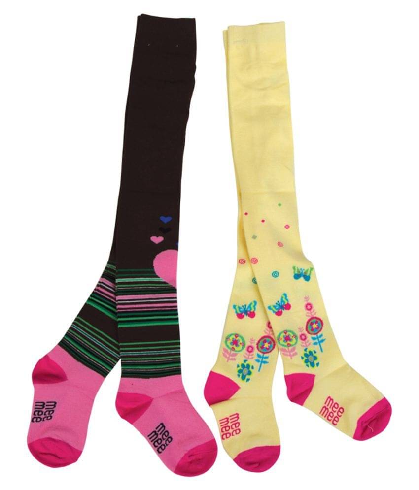     			Mee Mee Soft Cotton Stockings (Black_Cream) 0-06 Month