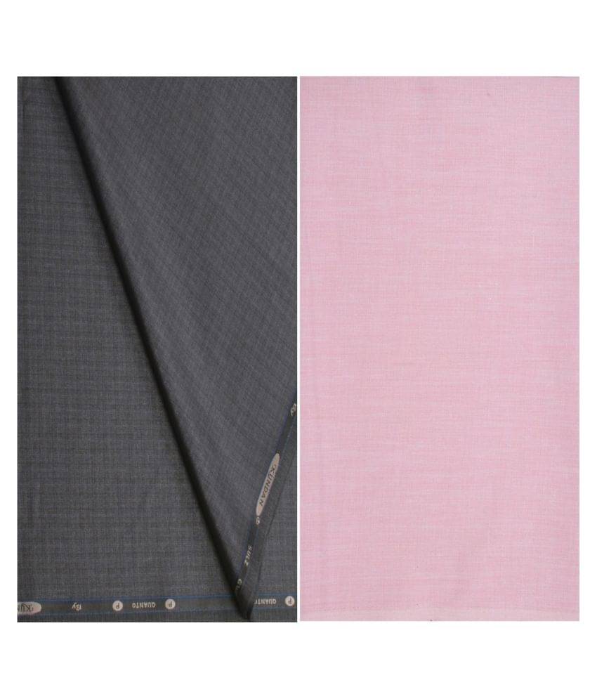 KUNDAN SULZ GWALIOR Multi Cotton Blend Unstitched Shirts & Trousers Pack of 1 Pant and Shirt Piece KUNDAN SULZ GWALIOR Multi Cotton Blend Unstitched Shirts & Trousers Pack of 1 Pant and Shirt Piece