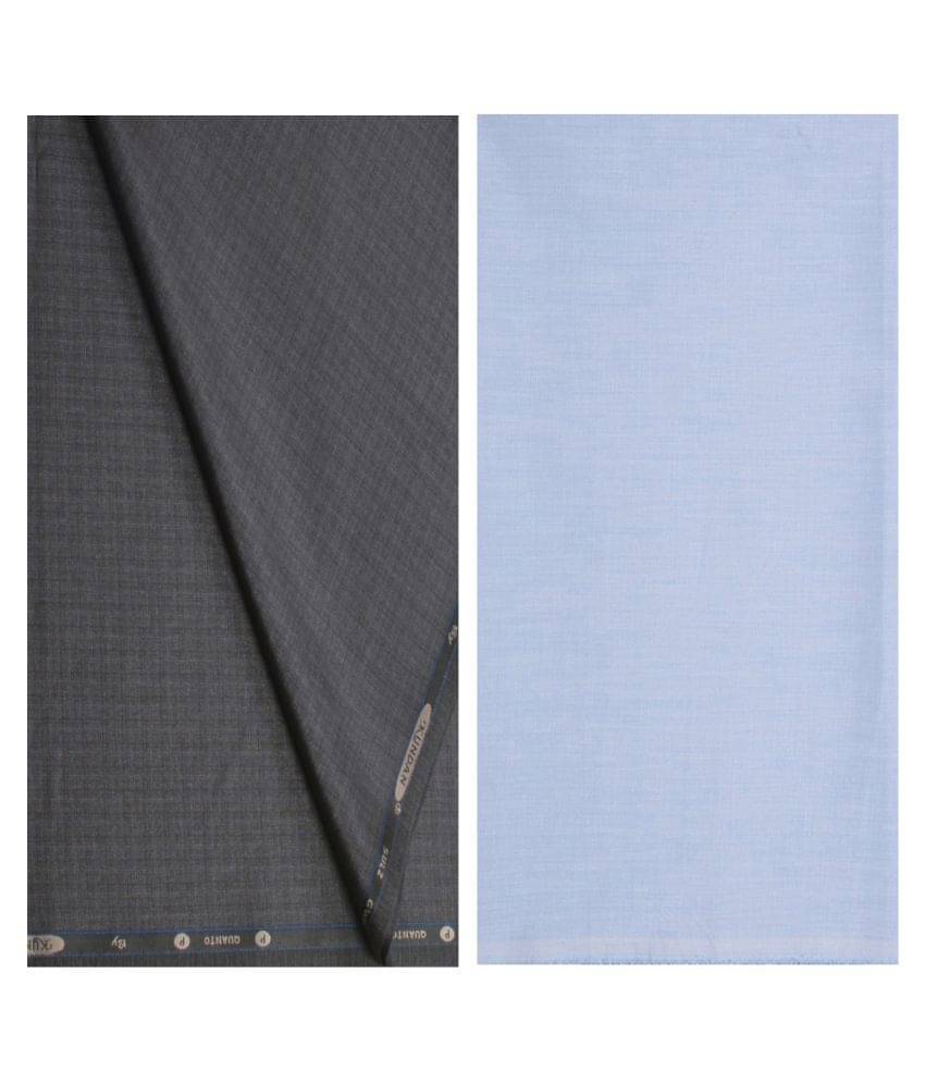     			KUNDAN SULZ GWALIOR Multi Cotton Blend Unstitched Shirts & Trousers Pack of 1 Pant and Shirt Piece