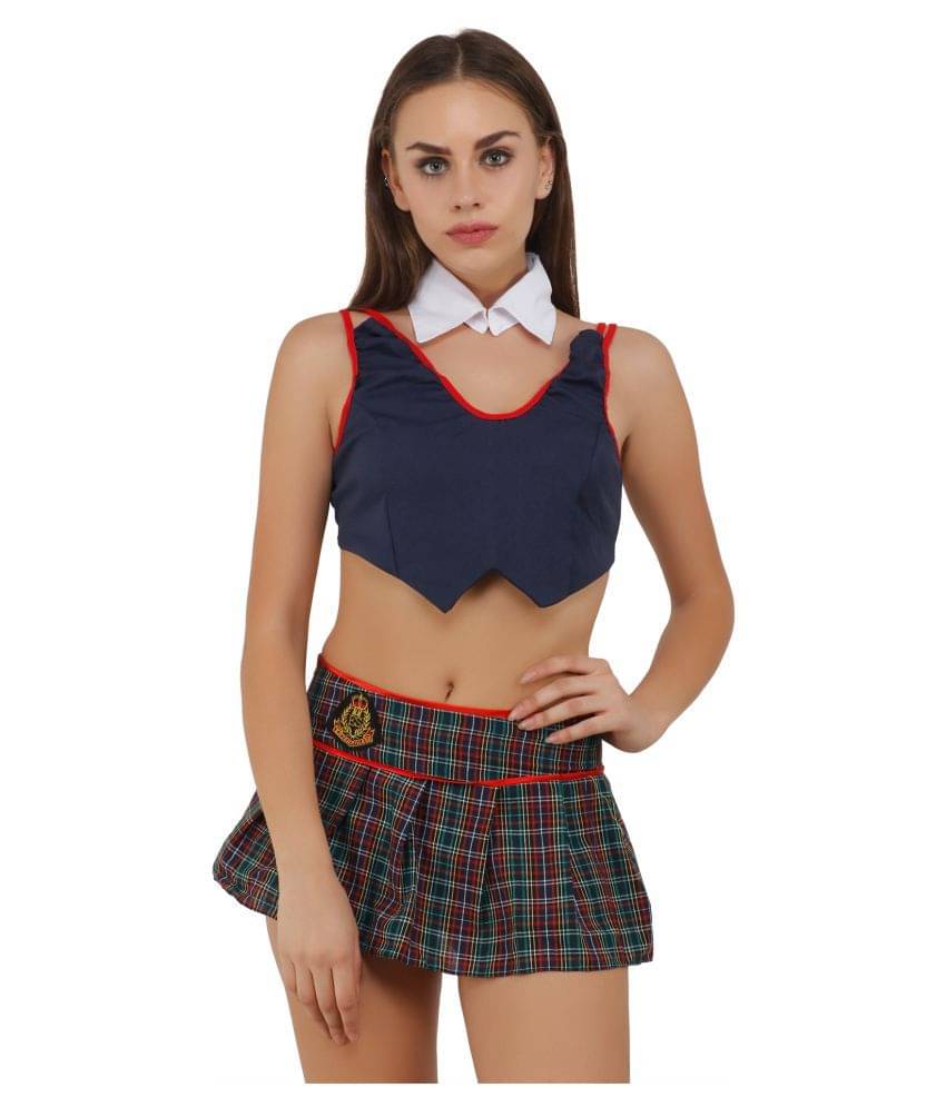     			eBikini Poly Satin Baby Doll Dresses With Panty - Blue