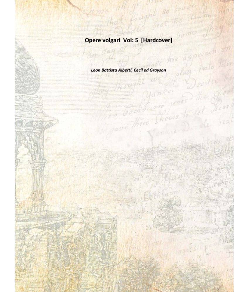     			Opere volgari Volume 5 [Hardcover]