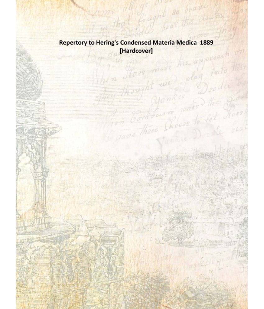     			Repertory To Hering'S Condensed Materia Medica 1889 [Hardcover]