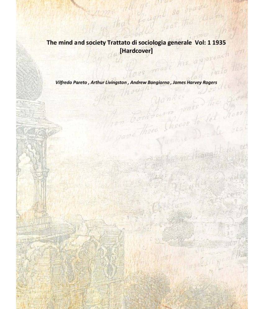     			The mind and society Trattato di sociologia generale Volume 1 1935 [Hardcover]