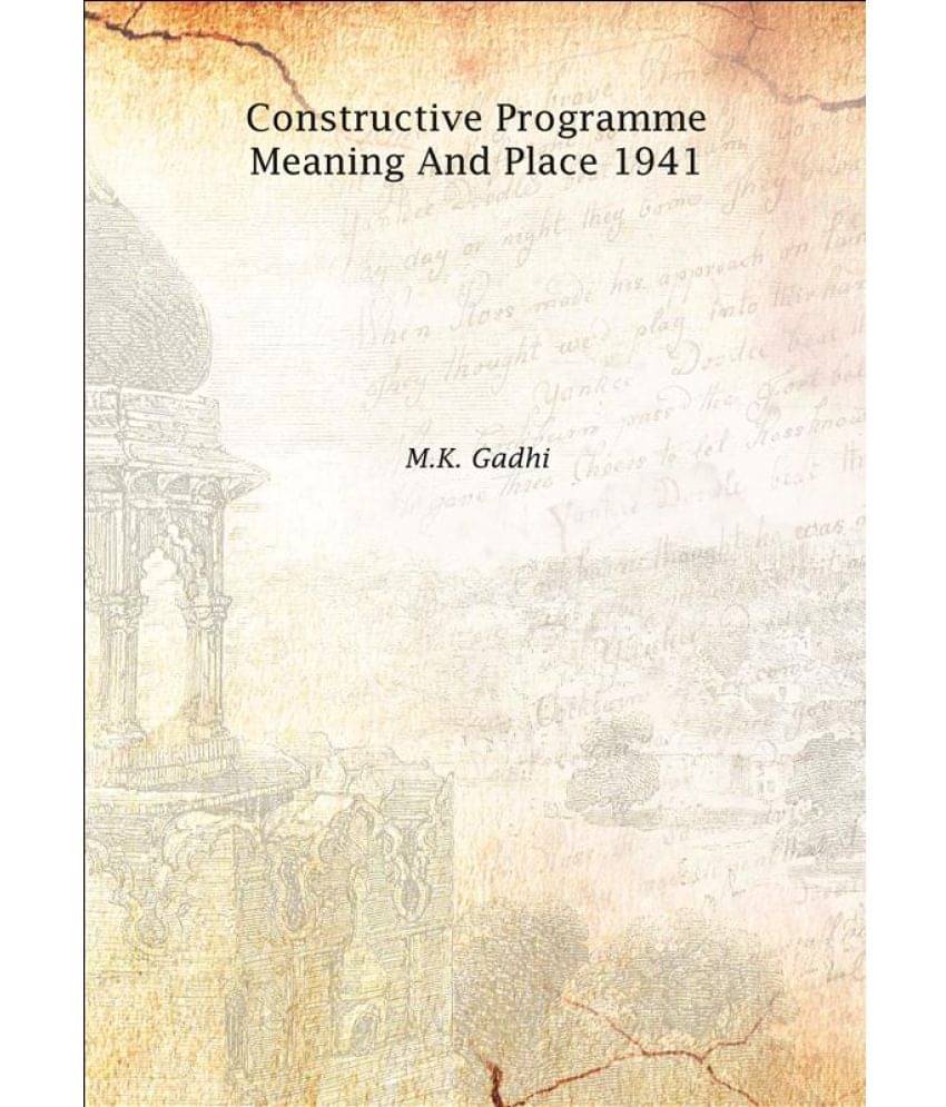     			Constructive programme meaning and place 1941 1941 [Hardcover]