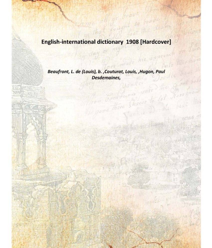     			English-international dictionary 1908 [Hardcover]