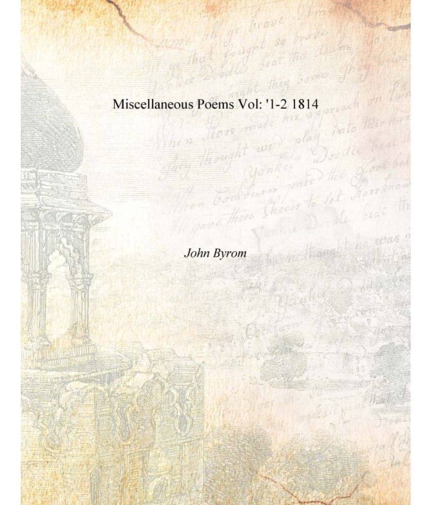     			Miscellaneous Poems Volume 1-2 1814