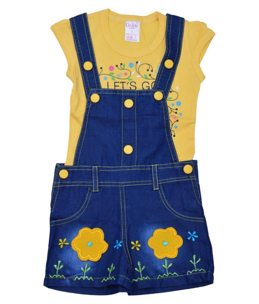 Zadmus Baby Girls Cotton Blend Bodysuit ( Yellow )