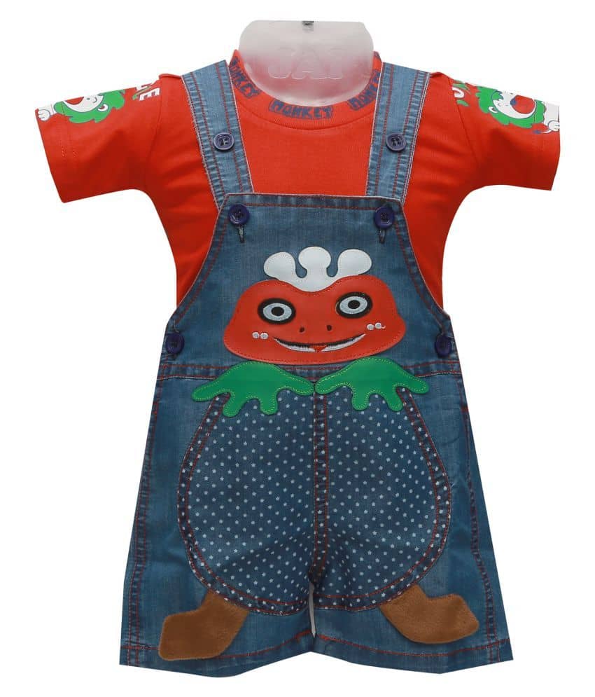 Zadmus Unisex for Baby Cotton Blend Bodysuit ( Red )