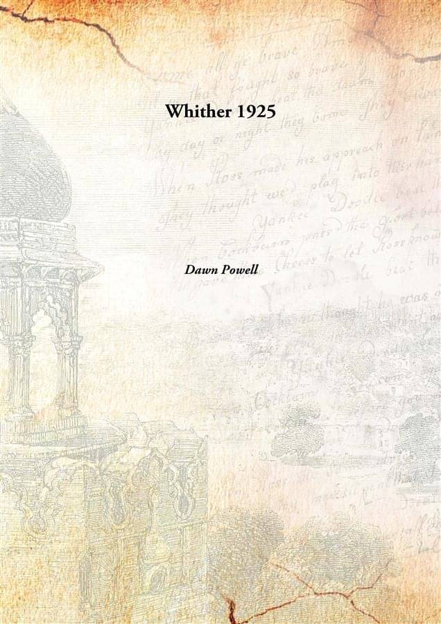    			Whither 1925 [Hardcover]