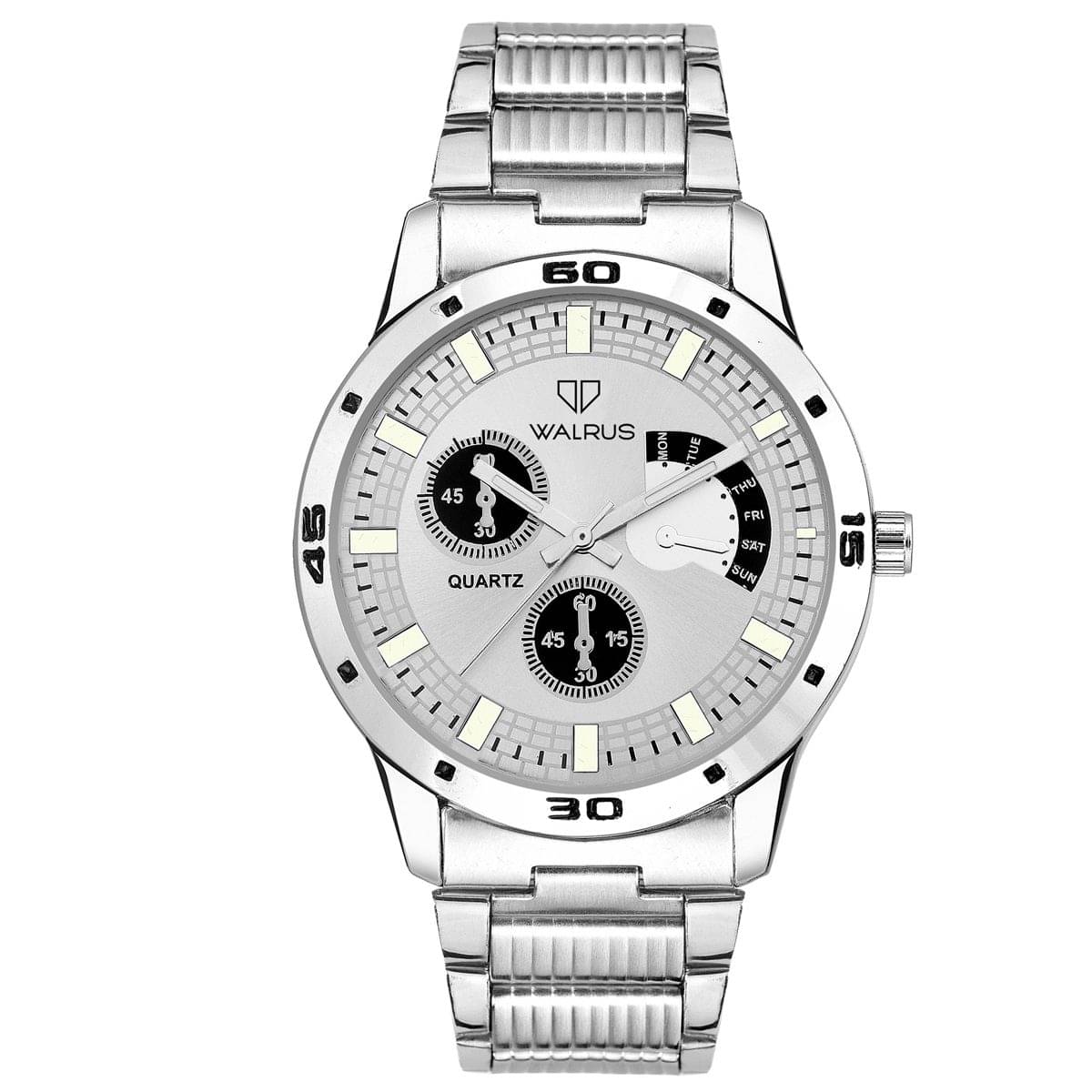 Walrus Logan Silver Color Analog Men Watch -WWM-LGN-070707 Walrus Logan Silver Color Analog Men Watch -WWM-LGN-070707