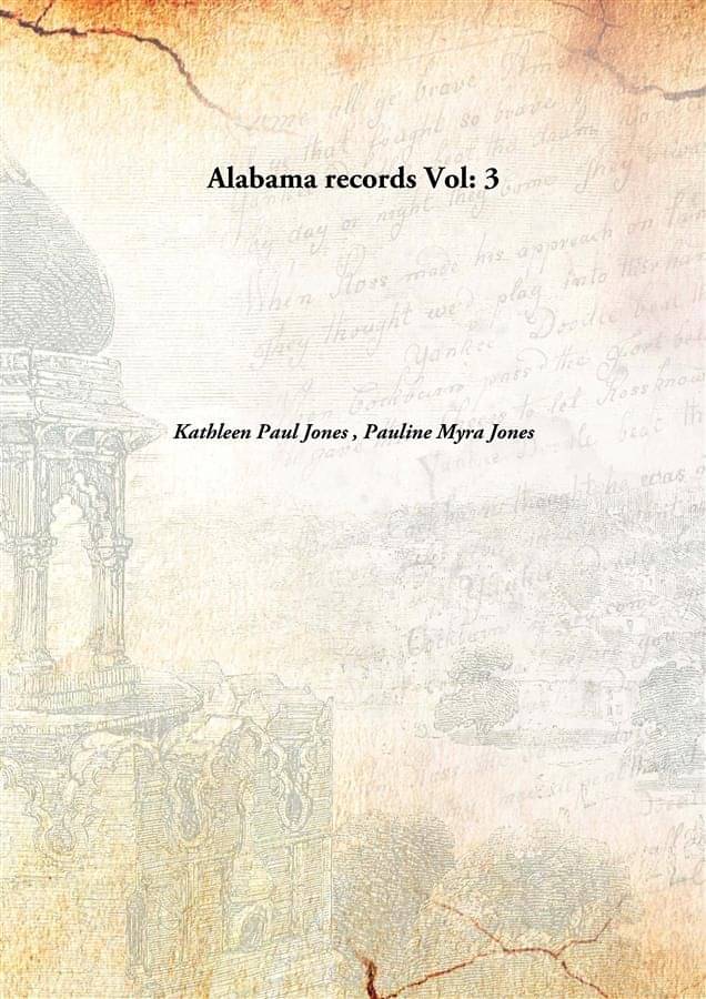     			Alabama records Volume 3 [Hardcover]