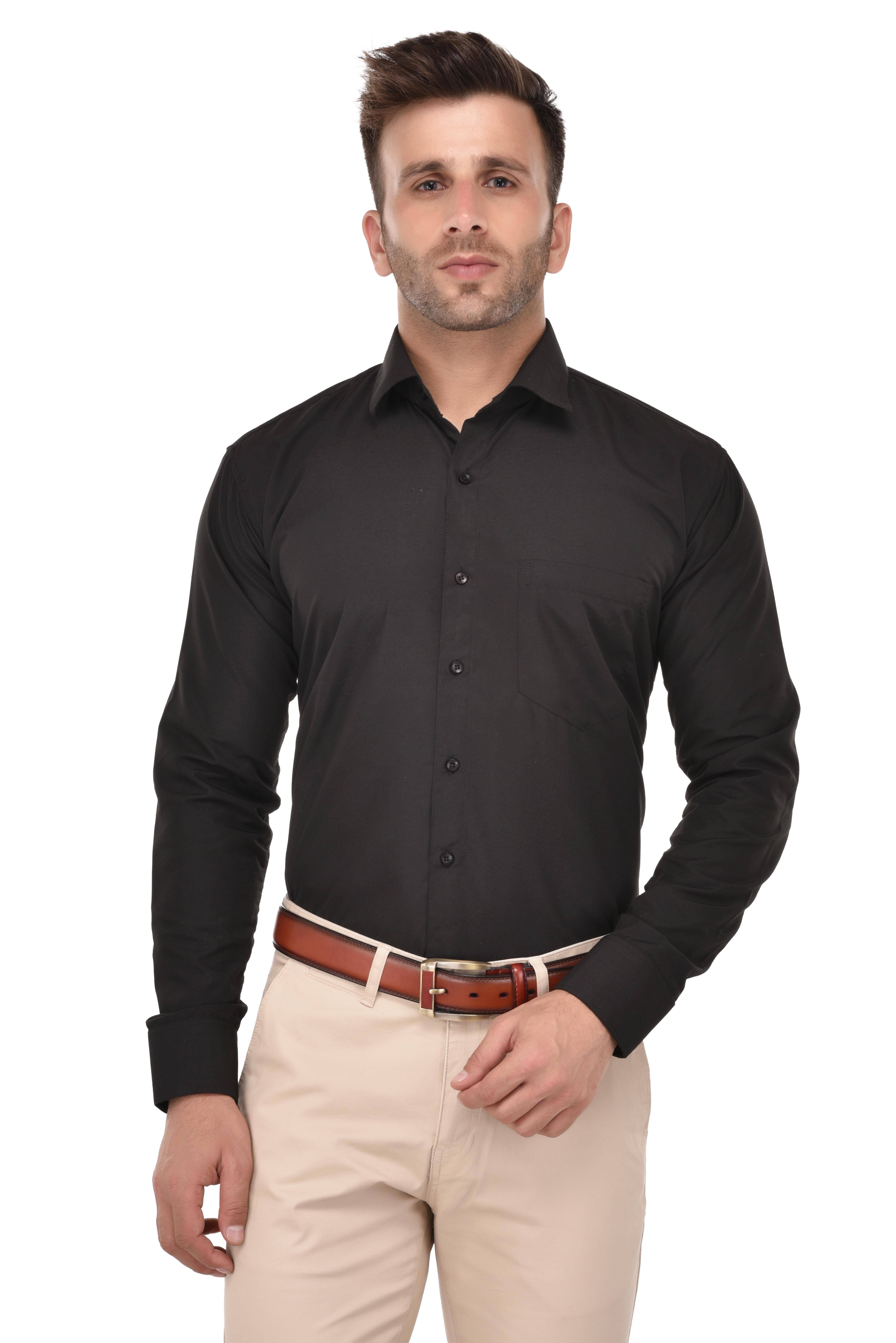     			KMB ROYAL Black Regular Fit Shirt