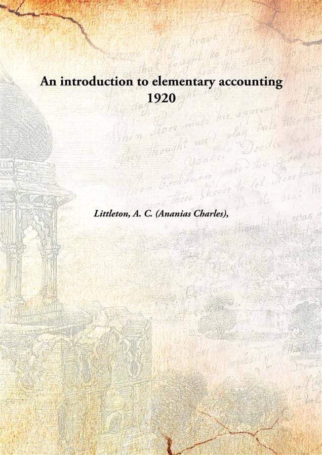     			An introduction to elementary accounting 1920 [Hardcover]