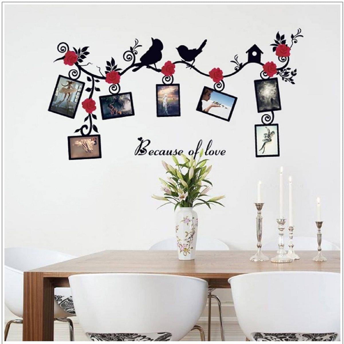Jaamso Royals New creative flowe Nature Theme PVC Sticker Jaamso Royals New creative flowe Nature Theme PVC Sticker