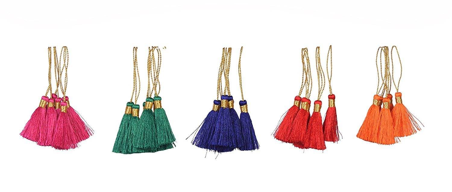 Vardhman Other 30 pcs multicolored Silky Floss Tassel forJewelry Making etc ( Pack of 1 ) Vardhman Other 30 pcs multicolored Silky Floss Tassel forJewelry Making etc ( Pack of 1 )